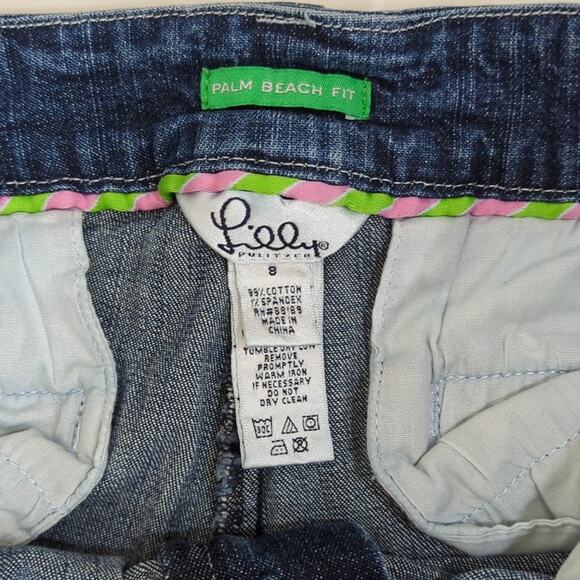 Lilly Pulitzer Vintage Palm Beach Fit Flare Jeans Women's 8 Dark Wash Stretch - Picture 6 of 7